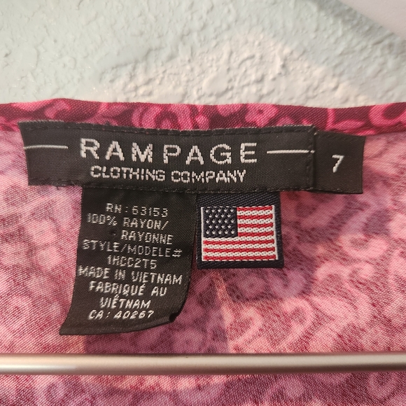 Vintage 90s Rampage Floral Dress Midi Pink - Picture 6 of 6